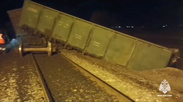 В Уфимском районе Башкирии 22 вагона сошли с рельс