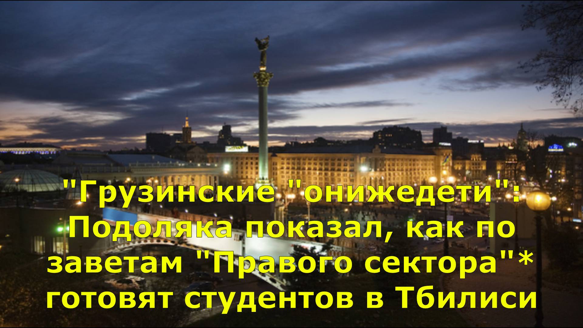 "Грузинские "онижедети": Подоляка показал, как по заветам "Правого сектора"* готовят студентов в Тби