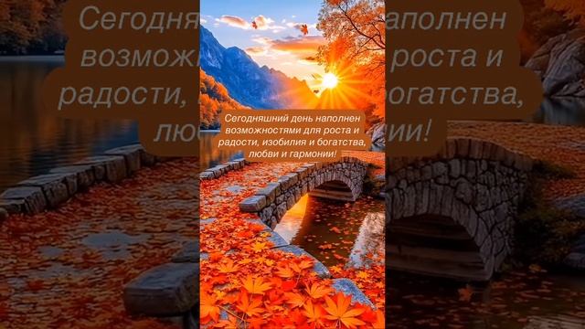 Сегодняшний день наполнен возможностями для роста и радости