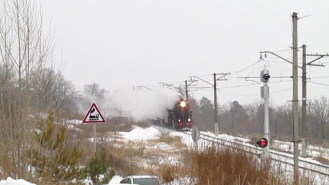 Чудесный голос паровоза "Лебедянка" с туристическим поездом.