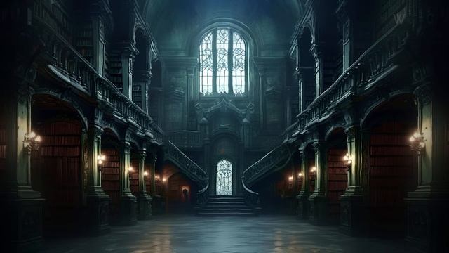 🖤Old LIBRARY in Amsterdam🖤WITH RAIN--DARK Victorian vibe🖤#background #darkmusic #rainsounds