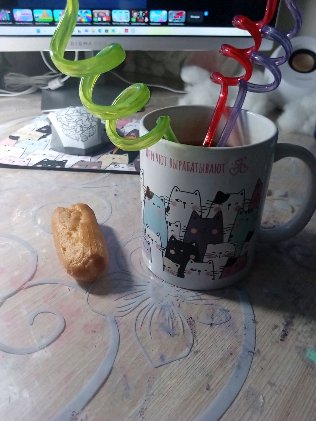 Обзор на чай с булкой с сгущёнкой
