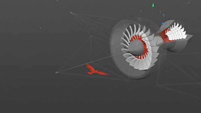 Simulation of birdstrike jet turbine