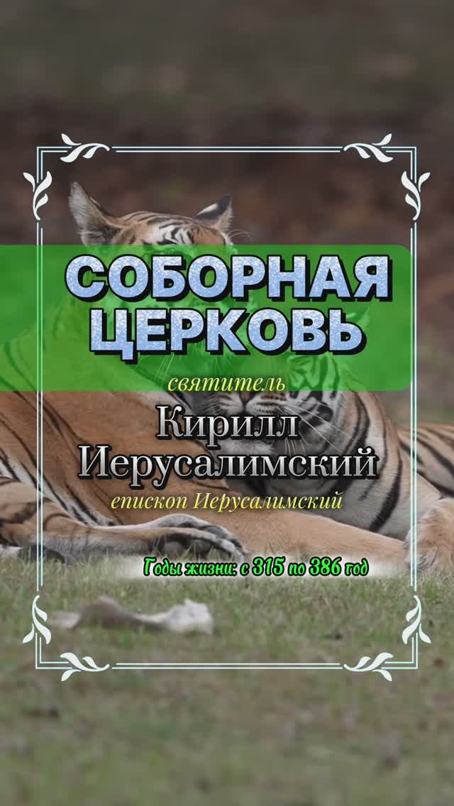 СОБОРНАЯ ЦЕРКОВЬ. Святитель Кирилл Иерусалимский