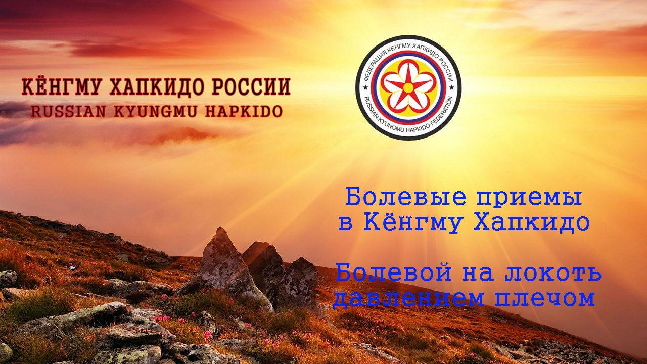 Болевые приемы в Кёнгму Хапкидо. Болевой на локоть давлением плечом. (Базовый вариант)