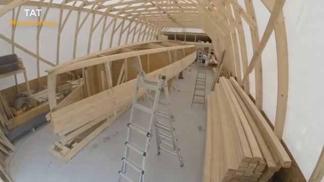 Amazing Time Lapse Wooden Big Boat Build Process - Awesome DIY Project Wooden Bo