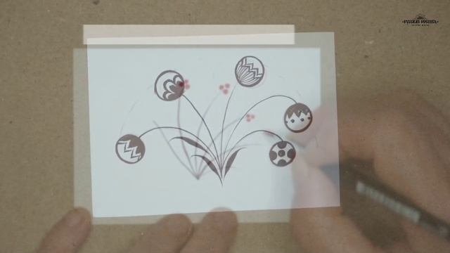 Фрагменты уроков первого блока курса "Азбука росписи в стиле Палеха"