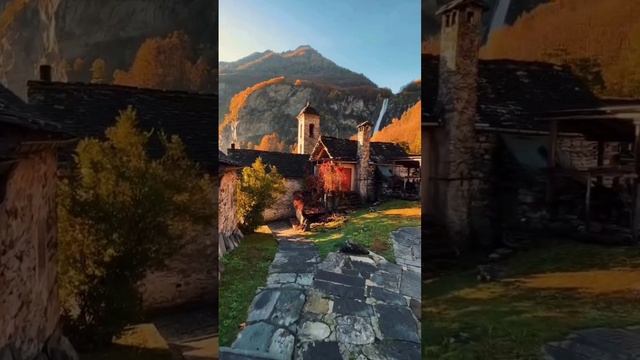 Живописная деревня Форольо в Швейцарии представляет собой идеальное место для уединенного отдыха ...