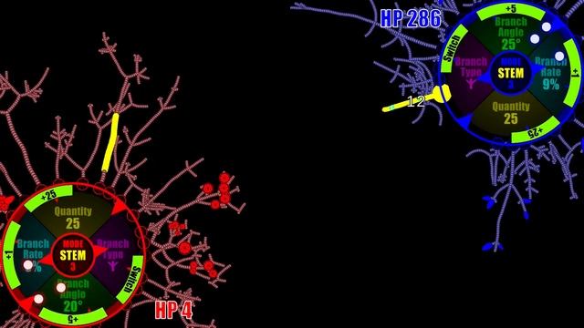 Growing Tree Battle 5 - in Algodoo