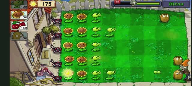 Plants vs Zombies - уровень - DAY - 4