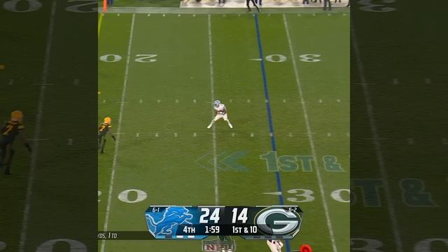 David Montgomery catches for a 14-yard Gain vs. Green Bay Packers