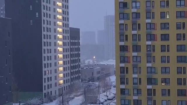 ❄️Москву сегодня ночью занесло снегом❄️