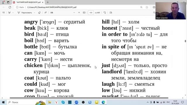 Английский язык Wordlist