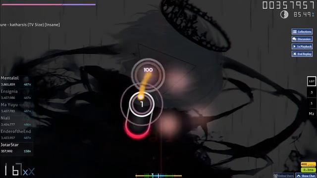 Osu! replay, Katharsis - Tokyo Ghoul OP {Insane}