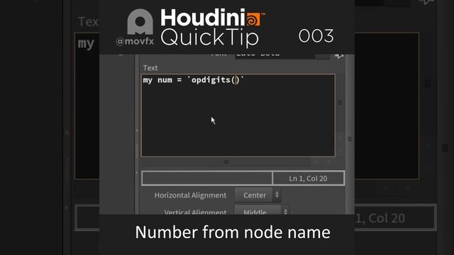 Houdini Quicktip 003  Number from node name