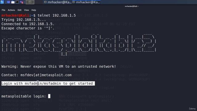 19  Information Disclosure - Telnet Exploit