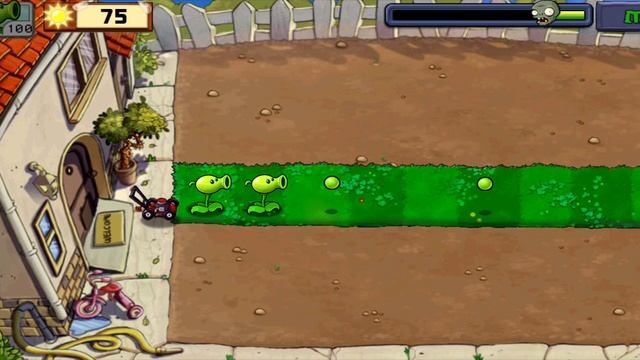 Plants vs Zombies - уровень - DAY - 1