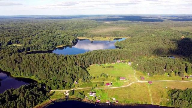 Озёра Масельгское, Синее и Белое - Кенозерье, Каргопольский сектор - с высоты птичьего полёта