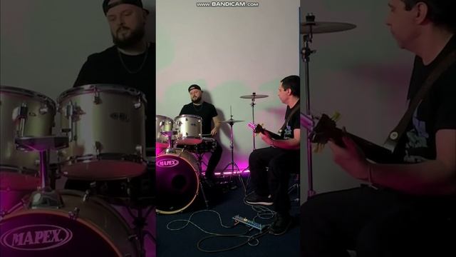 Stoner blues riff rehearsal репетиция #guitar #metal #drums #music #gibson