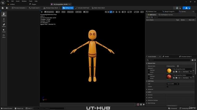 7. Skeletal Mesh Editor InterfaceRUS