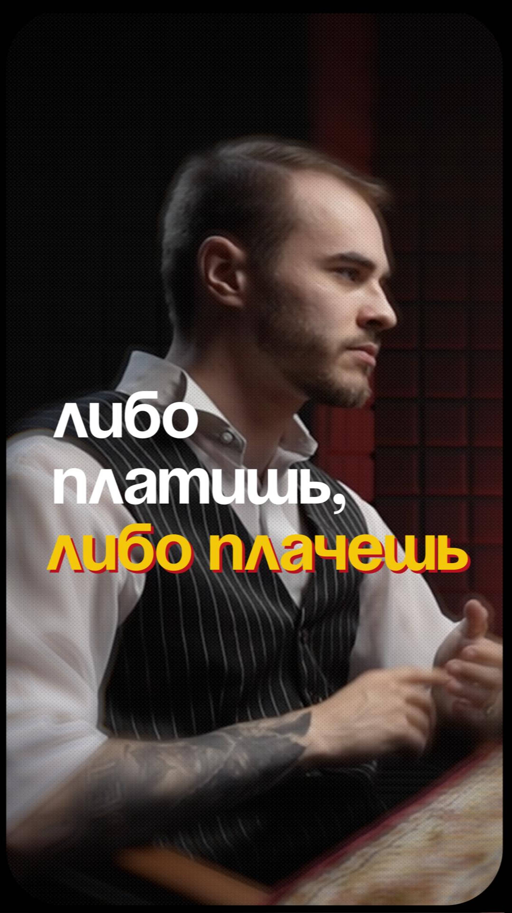 Либо платишь, либо плачешь...