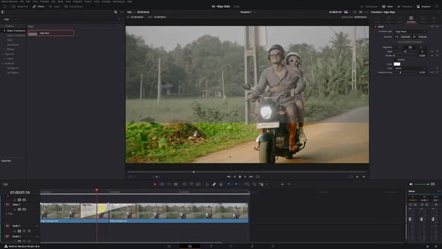 Before and After Wipe Transition Davinci Resolve Tutorial