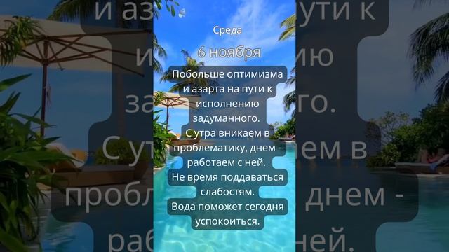 Прогноз на 6 ноября