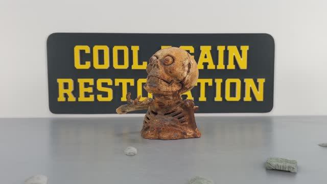 Реставрация Голодного Черепа - Механическая копилка Монет