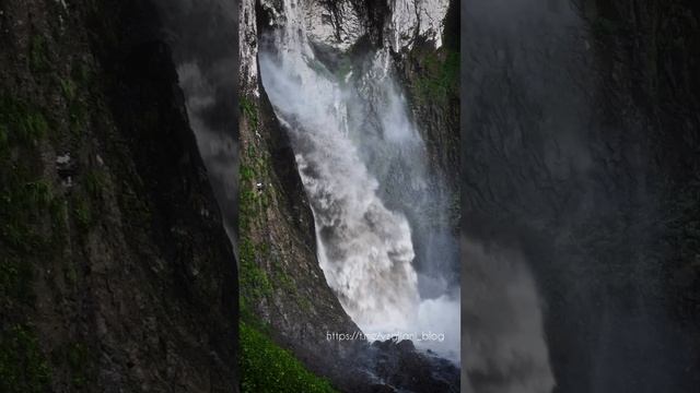 Водопад Каракая-су, Кабардино-Балкария💦https://t.me/vzgliani_blog #travel #nature #природа #shorts