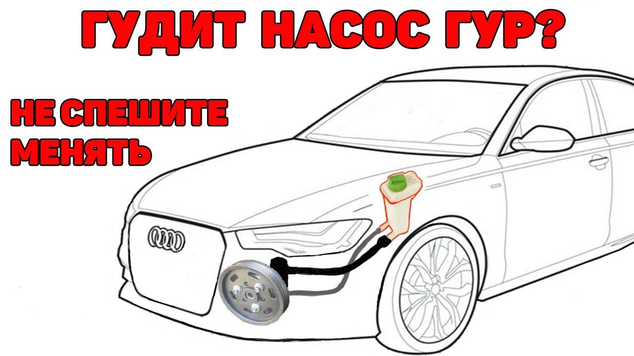 Гудит насос ГУР? Не спешите его менять. Audi A6C5.