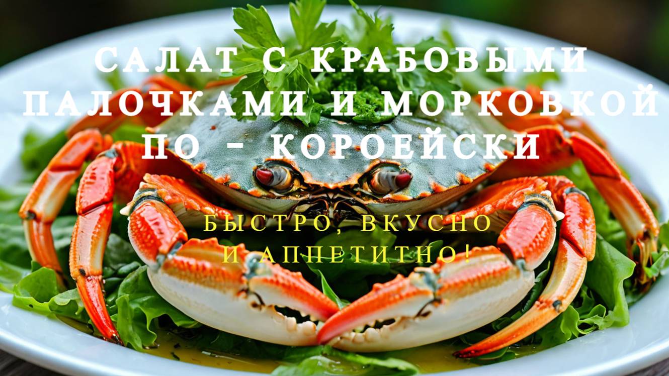 Салат с крабовыми палочками и морковкой по-корейски. Быстро, вкусно и аппетитно! ПРАЗДНИЧНЫЙ САЛАТ.