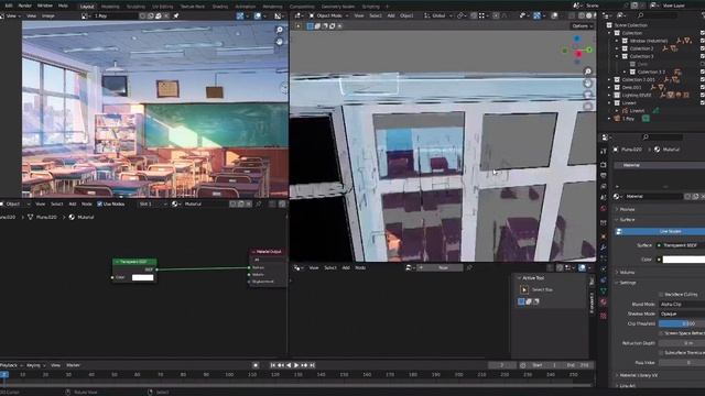 Курс по созданию окружения в Blender 2023  (NRP)  шейдинг на примере учебного класса часть_2 08