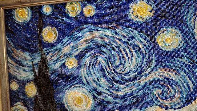 Фантастическая завораживающая бисерная картина Золотые ручки Звездная ночь