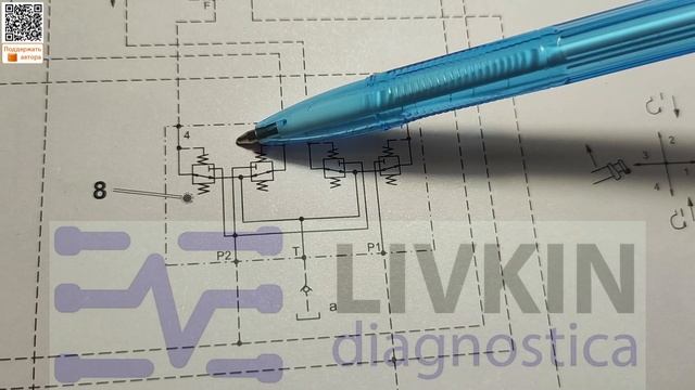 Гидравлическая схема пилотного давления на Джойстиках