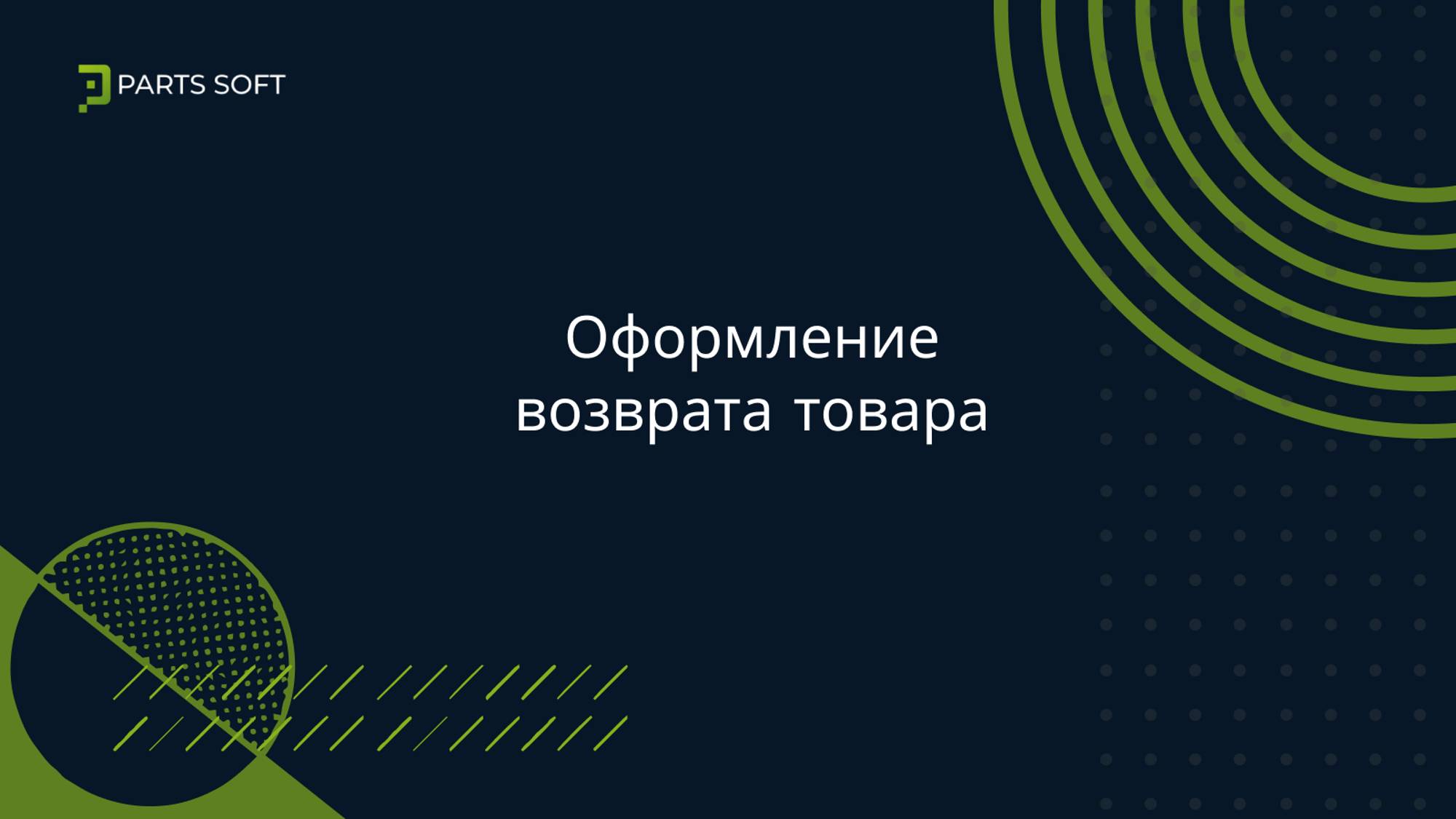 Оформление возврата товара