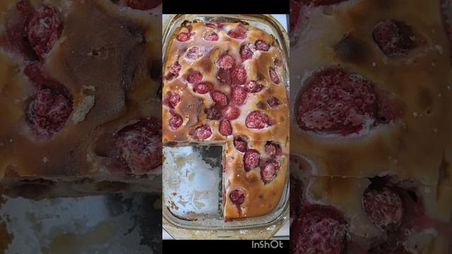 пирог из клубники 🍓 ./ ягодный пирог/ пирог из замороженных  ягодmp4