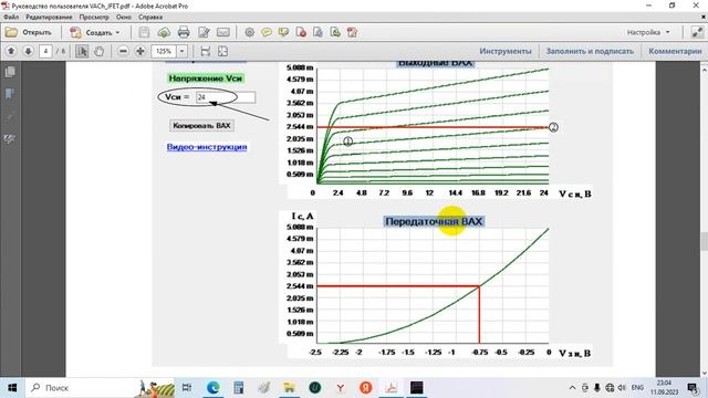 Построение ВАХ полевого транзистора. Программный способ.