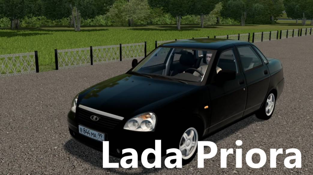 Гоняем в плотном трафике на автомобиле Lada Priora. City Car Driving