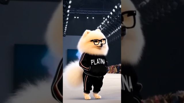 На пути к успеху померанского шпица на подиуме моды 🤣