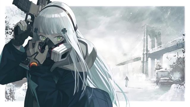 Девушки на Передовой - Girl with HK416 / Snow / Mask / Apocalypse / Girls Frontline - Живые Обои