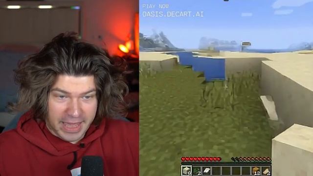 📹 😱Нейросеть Генерирует Майнкрафт и это СТРАШНО.. [Oasis Decart Minecraft AI] 
👤 #FixEye