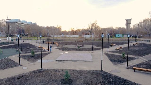 Город Новоалтайск. Парковое освещение.