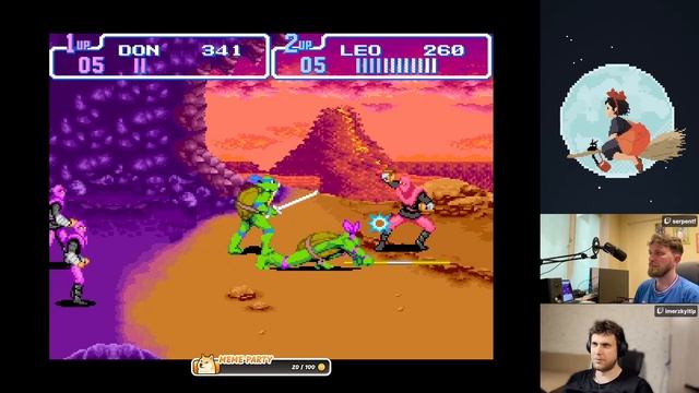 Teenage Mutant Ninja Turtles IV - Turtles in Time (snes) - полное прохождение на стриме