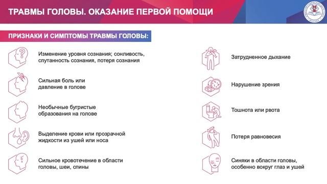 Тема 3. Вопрос 7. Травмы головы. Оказание первой помощи (Степанов)