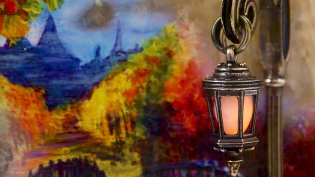 КАРТИНА "Вечерняя прогулка. Мост" с подсветкой