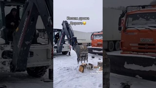 новый способ  колки  дров