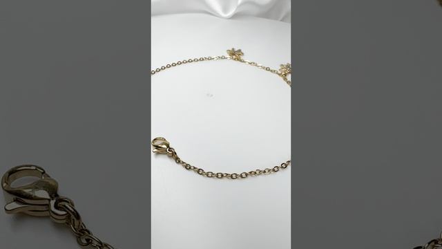 Ножное украшение - браслет со звездой и снежинками (Xuping Jewelry)