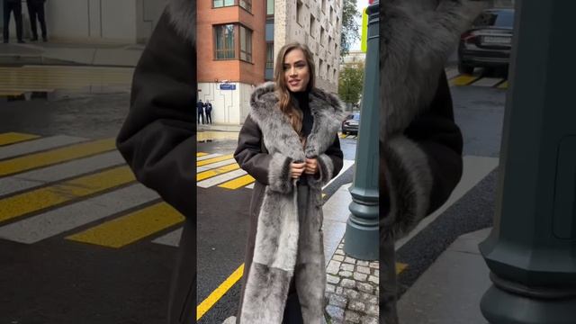 Длинная дубленка от Paffos.ru