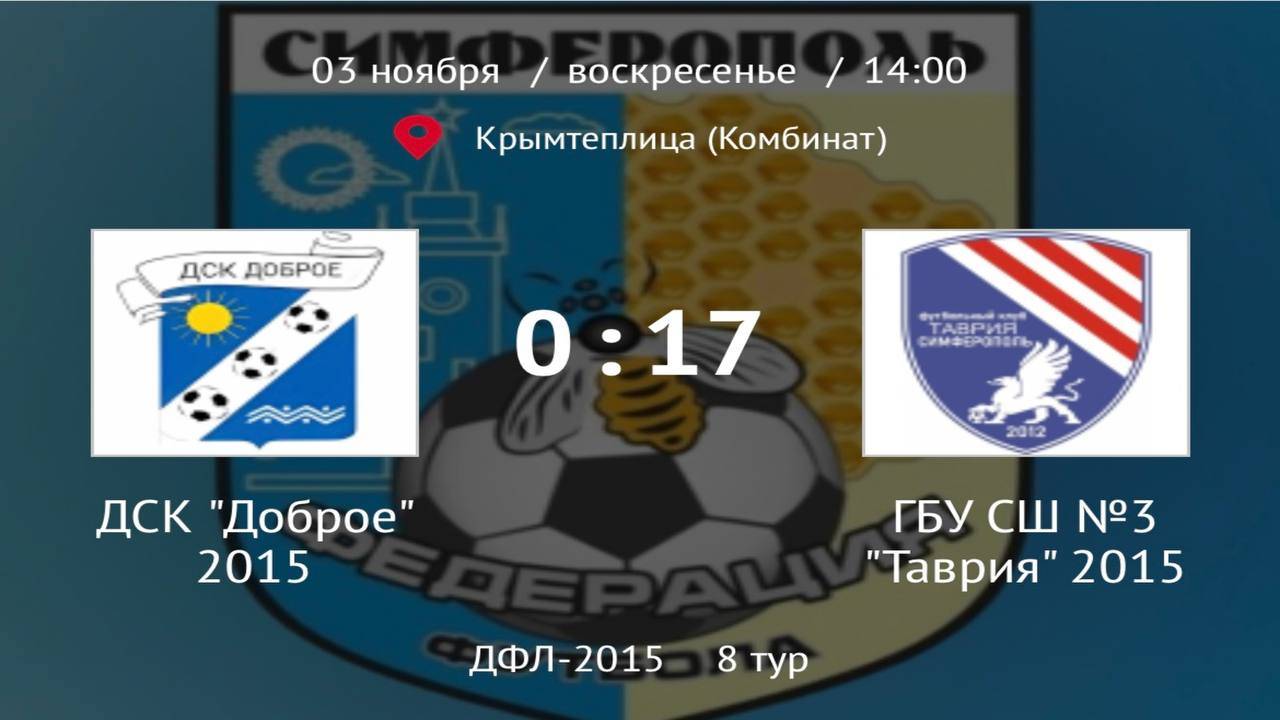 ГБУ СШ №3 Таврия vs ДСК Доброе