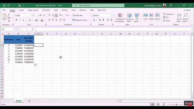 EXCEL Lamda function